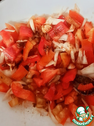 Запеканка из курицы, пасты и нута
