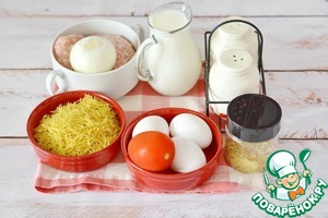 Запеканка из куриного фарша с вермишелью Запеканка из куриного фарша с вермишелью