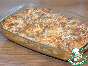 Запеканка с картофелем, кабачками, мясным фаршем Запеканка с картофелем, кабачками, мясным фаршем