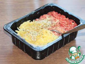 Запеканка с картофелем, кабачками, мясным фаршем Запеканка с картофелем, кабачками, мясным фаршем