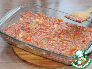 Запеканка с картофелем, кабачками, мясным фаршем Запеканка с картофелем, кабачками, мясным фаршем