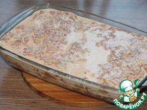 Запеканка с картофелем, кабачками, мясным фаршем Запеканка с картофелем, кабачками, мясным фаршем