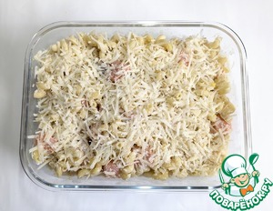 Запеканка с лососем и рожками Запеканка с лососем и рожками