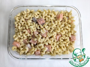 Запеканка с лососем и рожками Запеканка с лососем и рожками