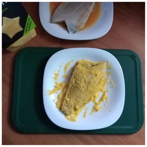 Жареная камбала в хрустящей панировке Жареная камбала в хрустящей панировке