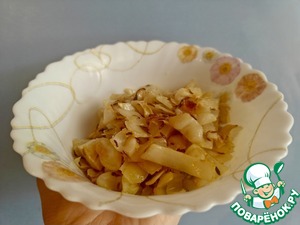 Жареная капуста с горчицей и гарлупой