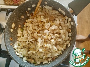 Жареная капуста с горчицей и гарлупой