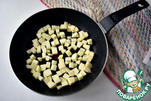 Жареная полента с овощной сальсой Жареная полента с овощной сальсой