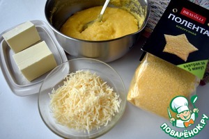 Жареная полента с овощной сальсой Жареная полента с овощной сальсой