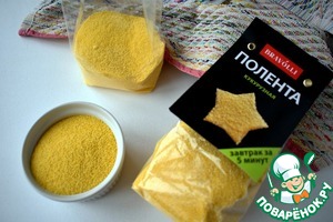 Жареная полента с овощной сальсой Жареная полента с овощной сальсой