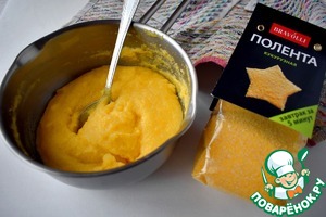 Жареная полента с овощной сальсой Жареная полента с овощной сальсой