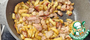Жаренная картошка с мясом