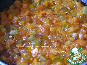 Жареный картофель с овощным рагу Жареный картофель с овощным рагу