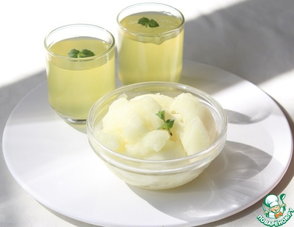 Желе и сорбет "Мохито"