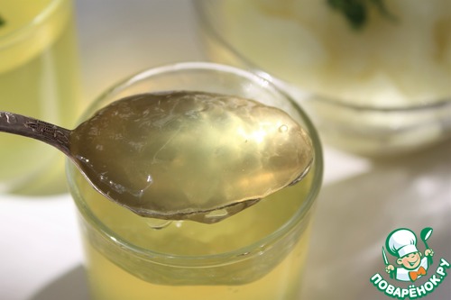 Желе и сорбет "Мохито"