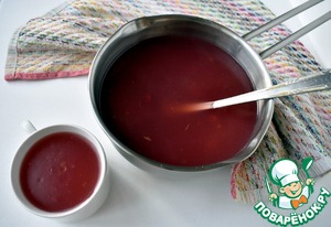 Звездочки из поленты с ягодным киселем Звездочки из поленты с ягодным киселем