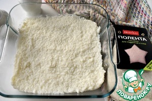 Звездочки из поленты с ягодным киселем Звездочки из поленты с ягодным киселем