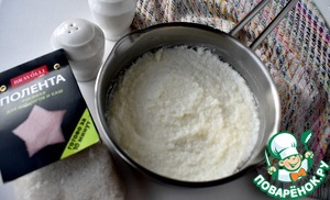 Звездочки из поленты с ягодным киселем Звездочки из поленты с ягодным киселем